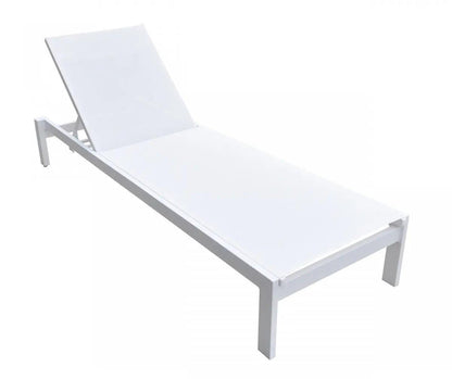VIG Furniture - Renava Kayak Modern White Outdoor Chaise Lounge - VGGERHAEGEAN-GRY