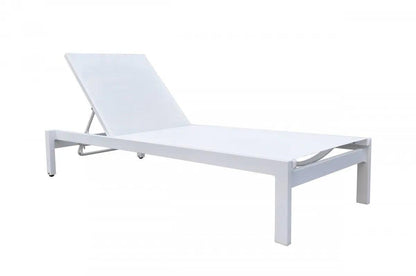 VIG Furniture - Renava Kayak Modern White Outdoor Chaise Lounge - VGGERHAEGEAN-GRY
