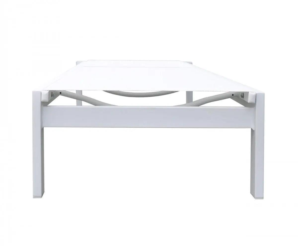 VIG Furniture - Renava Kayak Modern White Outdoor Chaise Lounge - VGGERHAEGEAN-GRY