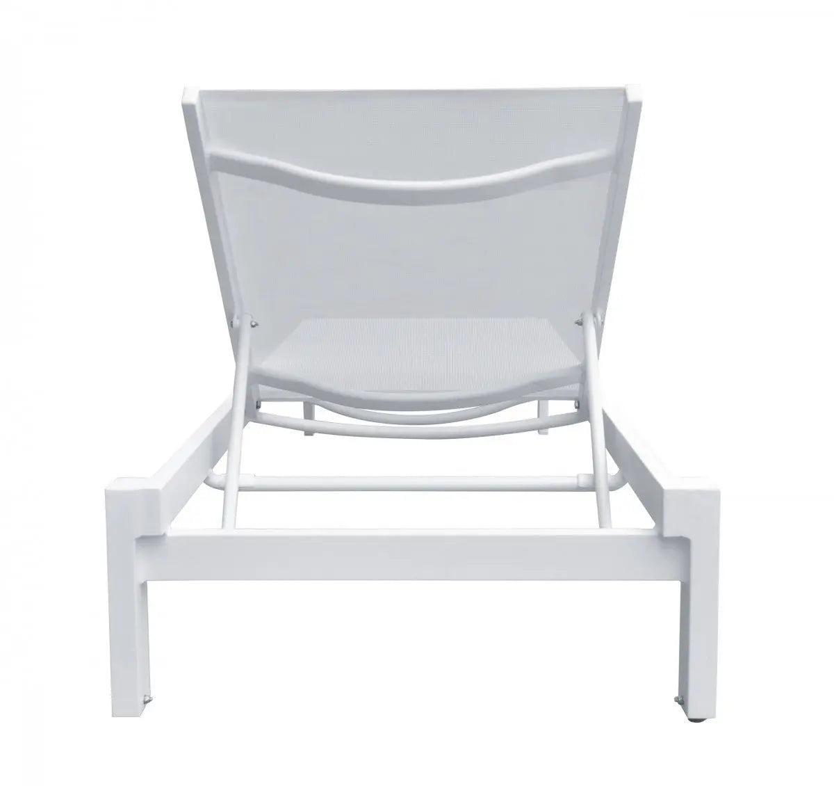 VIG Furniture - Renava Kayak Modern White Outdoor Chaise Lounge - VGGERHAEGEAN-GRY