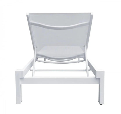 VIG Furniture - Renava Kayak Modern White Outdoor Chaise Lounge - VGGERHAEGEAN-GRY