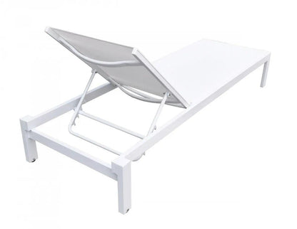 VIG Furniture - Renava Kayak Modern White Outdoor Chaise Lounge - VGGERHAEGEAN-GRY
