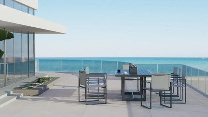 VIG Furniture - Renava Wake Modern Dark Charcoal Outdoor Dining Table - VGGEMONTALK-CH-GRY-2