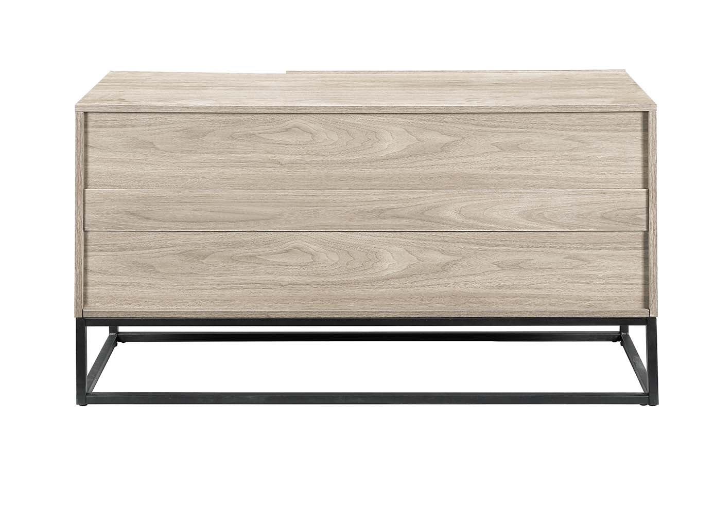 Walden Console Cabinet AC00791 Rustic Oak & Black Finish | Acme