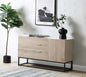 Walden Console Cabinet AC00791 Rustic Oak & Black Finish | Acme