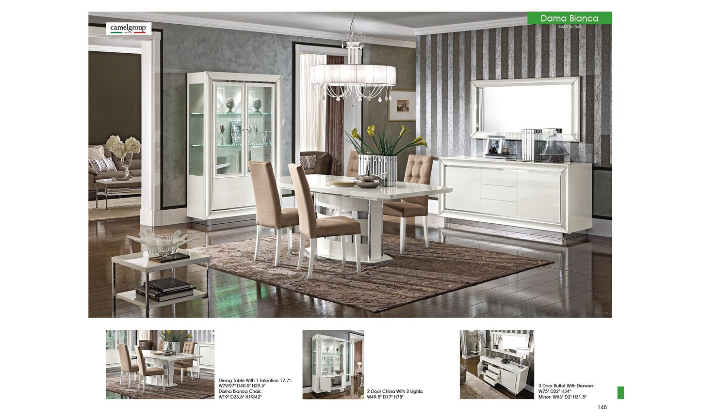 Dama Bianca 2-Door China Cabinet
