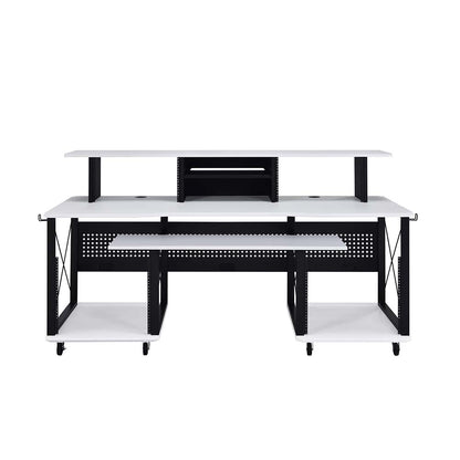 Megara Music Desk OF00995 White & Black Finish | Acme