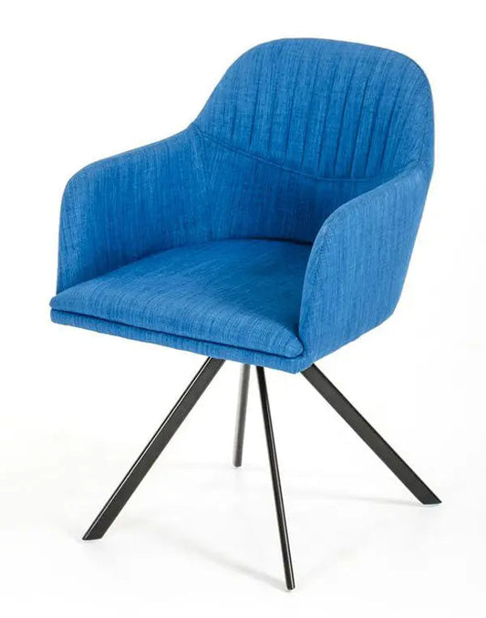 Modrest Synergy Modern Grey Fabric Dining Chair (Set Of 2) Vgeumc-8112Ch-A-Blu