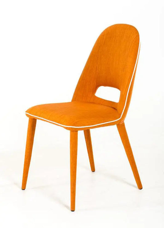 Modrest Eugene Modern Orange Fabric Dining Chair (Set Of 2) Vgeumc-8161Ch