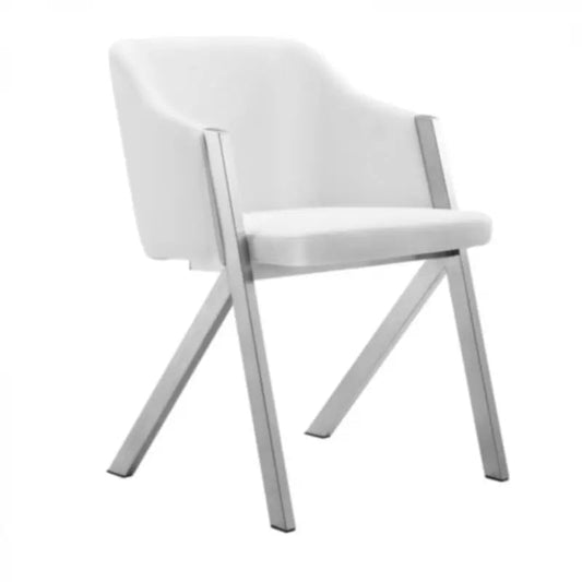 Modrest Darcy Modern White Leatherette Dining Chair (Set Of 2) Vgewf3202Bf-Wht