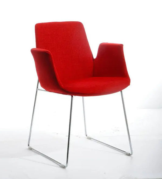 Modrest Altair Modern Red Fabric Dining Chair Vgobty100-F-Red