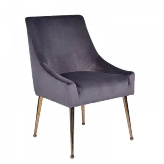 Modrest Castana Modern Grey Velvet & Gold Dining Chair (Set Of 2) Vgrh-Rhs-Dc-101-Gry