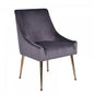 Modrest Castana Modern Grey Velvet & Gold Dining Chair (Set Of 2) Vgrh-Rhs-Dc-101-Gry
