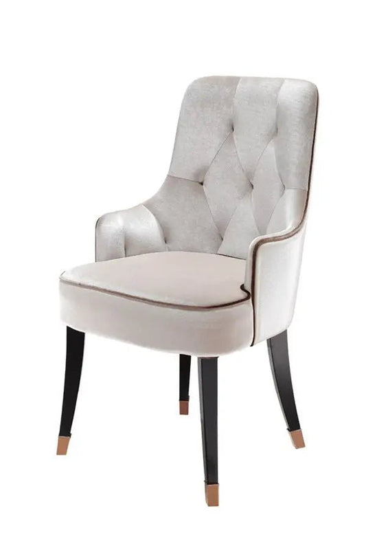 A&X Larissa Modern White Fabric Dining Chair Vguncc016-Wht