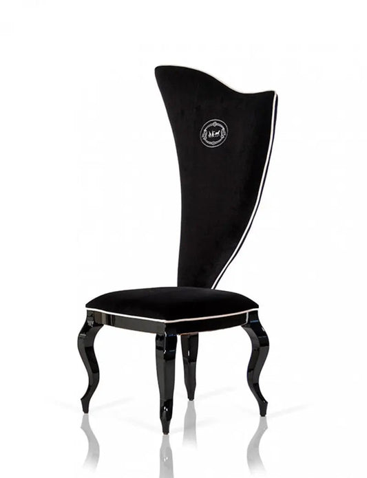 Rc017-2 Luxurious Transitional Black Fabric Chair (Set Of 2) Vgunrc017-2