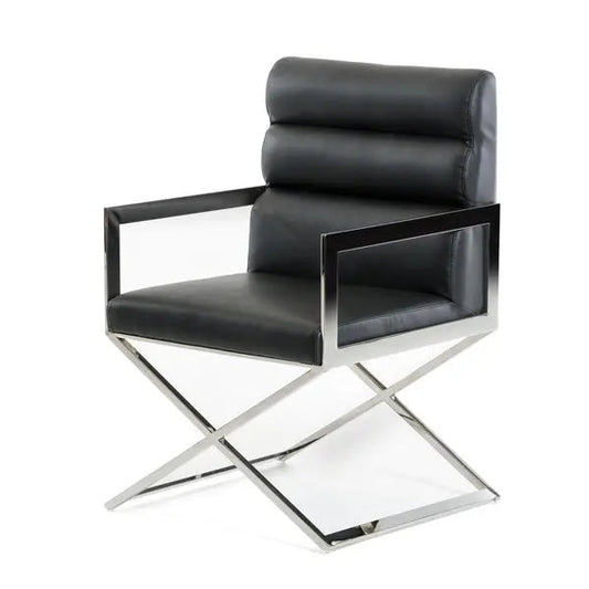 Modrest Capra Modern Black Leatherette Dining Chair (Set Of 2) Vgvcb8108Vg-Blk